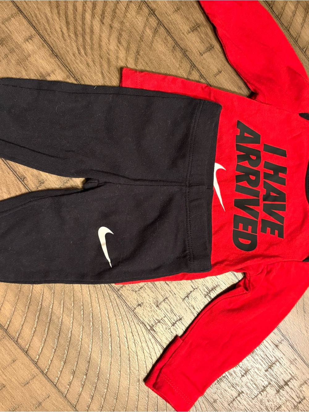 Nike Red & Black Kids Jogger Pants Set